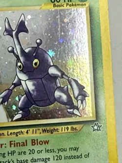 2000 Pokemon - Heracross #06/111 - Neo Genesis Unlimited - Holo Rare - LP - Image 4