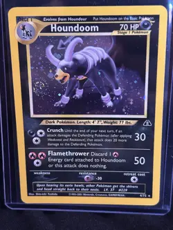 Houndoom 4/75 Holo Rare Neo Discovery Pokemon TCG 2001 WOTC NM/LP - Image 1