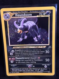 Houndoom 4/75 Holo Rare Neo Discovery Pokemon TCG 2001 WOTC NM/LP - Image 3