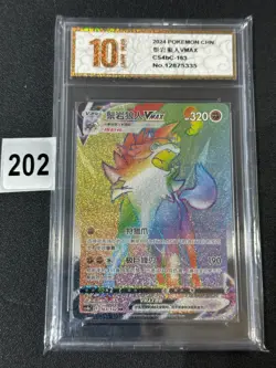 2024 Pokemon TCG S-Chinese Sword &Shield Lycanroc V SR CS4bC 163Grade 10 - Image 1