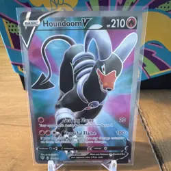 Pokemon Houndoom V 178/189 Swsh03 Darkness Ablaze Ultra Rare Full Art Holo - Image 1