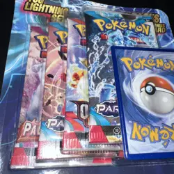 Pokemon TCG Lightning Set 4 Packs + 1 Bonus Card! Brand New/Sealed! ⚡ - Image 1