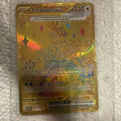 Pokemon Terapagos ex Hyper Rare Full Art Holo SV Prismatic Evolutions 180/131 - Image 1
