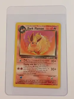 Dark Flareon 35/82 Team Rocket Pokemon Card WOTC Vintage LP NM Eevee Evolution - Image 1