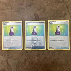 Pokemon Potion 061/073 Champions Path Reverse Holo Common 3 Card Lot - Image 1