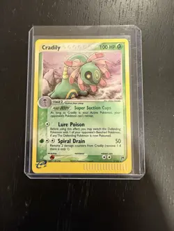 Pokemon TCG Cradily Holo Card 3/100 EX Sandstorm Rare Near Mint Condition - Image 1