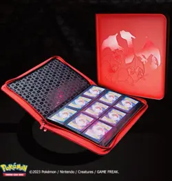 New Pokemon ES Charizard Bright Red Premium Pro Binder L8 Card Organizer Lt Ed - Image 2