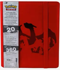 New Pokemon ES Charizard Bright Red Premium Pro Binder L8 Card Organizer Lt Ed - Image 3