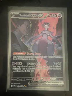Pokemon Team Rockets Mewtwo EX Special Illustration Card 231/182 Destined Rivals - Image 1