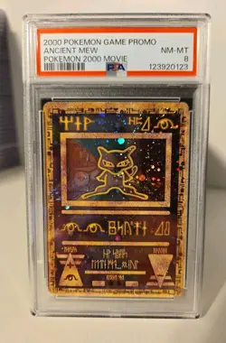 2000 Pokemon Ancient Mew PSA 8 NM-MT Pokemon Movie Game Promo Double Holo Card - Image 1