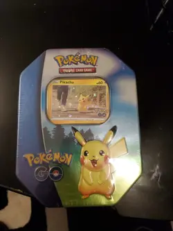 Pokemon Go! Pikachu Tin Trading Card Game New Factory Sealed - Image 1