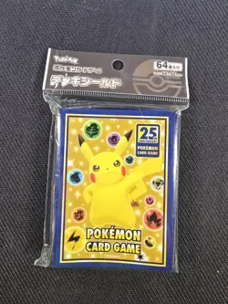 Pokemon Center Japan Exclusive Card Sleeves Pikachu 25th Anniversary 64 Count - Image 1
