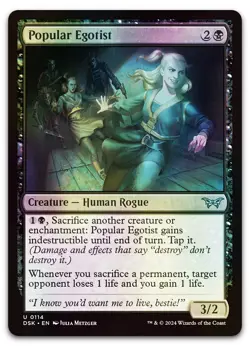 Popular Egotist #114 (Foil) (NM) Duskmourn DSK Magic MTG - Image 1