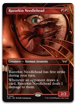 Razorkin Needlehead (Borderless) #347 (NM) Duskmourn DSK Magic MTG - Image 1