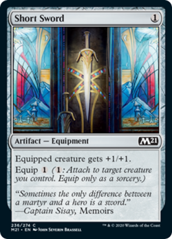 Short Sword FOIL Core Set 2021 / M21 NM Artifact Common MAGIC MTG CARD ABUGames - Image 1
