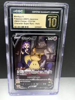 CGC 10 Pristine Mimikyu V 233/184 CSR VMAX Climax s8b Pokemon Card - Image 1