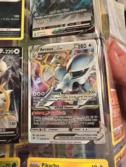 Pokemon Brilliant Stars UPC Arceus VSTAR Gamestop Exclusive Metal Card #123/172 - Image 2