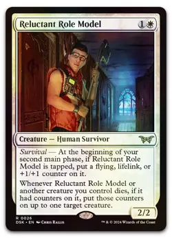 Reluctant Role Model (0026) #26 (Foil) (NM) Duskmourn DSK Magic MTG - Image 1