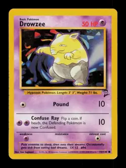Drowzee 73/130 Base Set 2 - Common Pokemon LP-EXC BUY 2 CARDS GET 1 FREE!! - Image 1