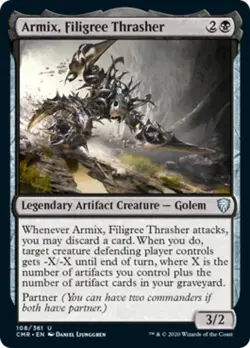 Armix, Filigree Thrasher FOIL Commander Legends NM Black Uncommon CARD ABUGames - Image 1