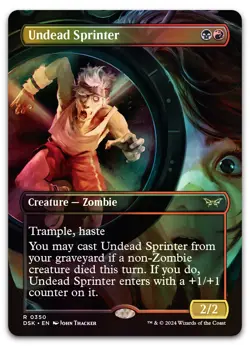 Undead Sprinter (Borderless) #350 (Foil) (NM) Duskmourn DSK Magic MTG - Image 1