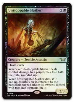 Unstoppable Slasher (0119) #119 (Foil) (NM) Duskmourn DSK Magic MTG - Image 1