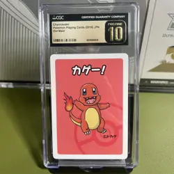 🔥🔥CGC PRISTINE 10 CHARMANDER OLD MAID PLAYING CARDS 2019 JAPANESE POKEMON CARD - Image 1