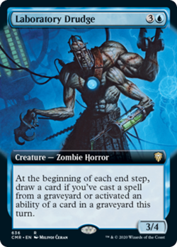 Laboratory Drudge (Extended Art) FOIL Commander Legends NM CARD ABUGames - Image 1