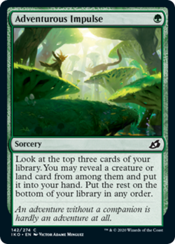 Adventurous Impulse FOIL Ikoria: Lair of Behemoths NM Green Common CARD ABUGames - Image 1