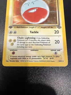 Pokemon TCG Electrode Jungle Holo Rare Card 2/64 1st Edition - Image 2