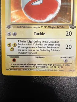 Pokemon TCG Electrode Jungle Holo Rare Card 2/64 1st Edition - Image 5