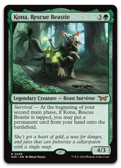 Kona, Rescue Beastie (0299) #299 (NM) Duskmourn DSK Magic MTG - Image 1