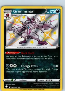 Pokemon Card - Grimmsnarl SV085/SV122 Shining Fates: Shiny Vault - NM - Image 1