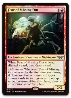 Fear of Missing Out #136 (Foil) (NM) Duskmourn DSK Magic MTG - Image 1