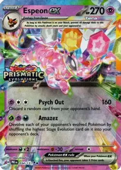 Pokemon Espeon ex 034/131 Miscellaneous Cards & Products Holo Promo NM STAMPED - Image 1