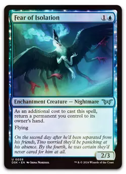 Fear of Isolation #58 (Foil) (NM) Duskmourn DSK Magic MTG - Image 1