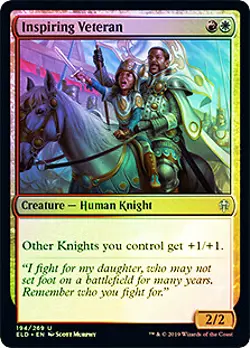 Inspiring Veteran FOIL Throne of Eldraine NM White Red Uncommon CARD ABUGames - Image 1