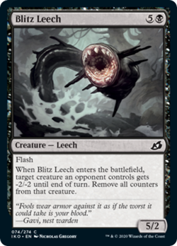 Blitz Leech FOIL Ikoria: Lair of Behemoths NM Black Common MAGIC CARD ABUGames - Image 1