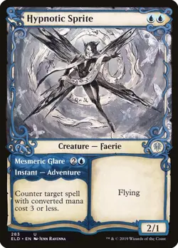 Hypnotic Sprite / Mesmeric Glare (Showcase) FOIL Throne of Eldraine NM ABUGames - Image 1