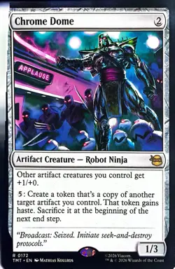 Chrome Dome Teenage Mutant Ninja Turtles Rare Magic: The Gathering NM/M - Image 1