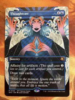 MTG Borderless Thoughtcast Special Guests Near-Mint Blue Mythic Sorcery!! - Image 1
