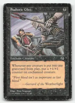 Sadistic Glee 153 Common Tempest Magic: The Gathering VERY Heavily Played - Image 1