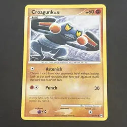 Croagunk 61/99 Regular Platinum: Arceus Common Pokemon TCG LP 2009 - Image 1