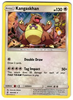 KANGASKHAN 163/236 - NM - SM11 UNIFIED MINDS RARE HOLO ENGLISH POKEMON CARD - Image 1