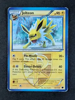 2013 Pokemon JOLTEON #34/116 Black & White Plasma Freeze Uncommon English - Image 1
