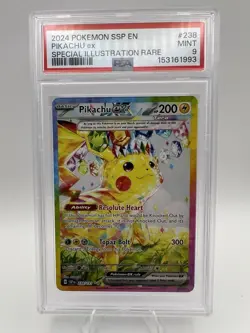 2024 Pokemon Surging Sparks Pikachu ex SIR PSA 9 #SSP Special Illustration Rare - Image 2