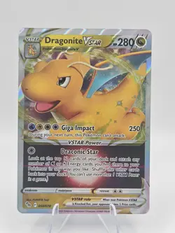 Dragonite VSTAR ⭐ 050/078 Holo VSTAR Rare Pokemon GO 2022 Pokemon NM - Image 1