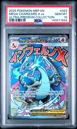 PSA 10 Charizard X Ex 023 Black Star Promo Mega Evolution UPC 2025 English - Image 1