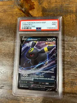 POKEMON 2022 Promo V Heroes Tins UMBREON V SWSH #203 PSA 9 Mint RARE 4 - Image 1