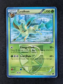 2013 Pokemon LEAFEON #11/116 Black & White Plasma Freeze Rare English - Image 1